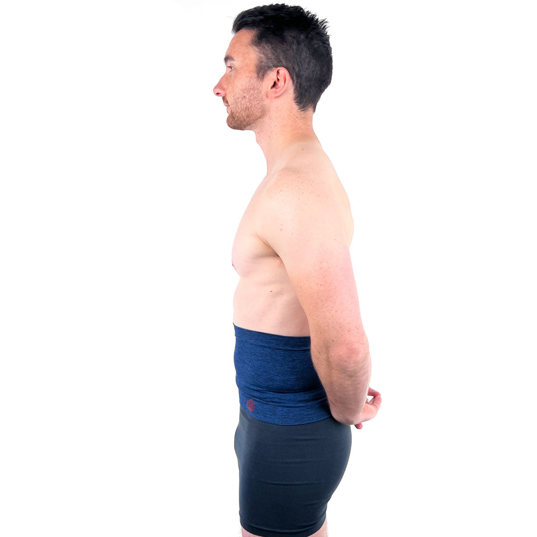 Light Support 7" Ostomy Waistband with Silicone Grip - Marl Colours