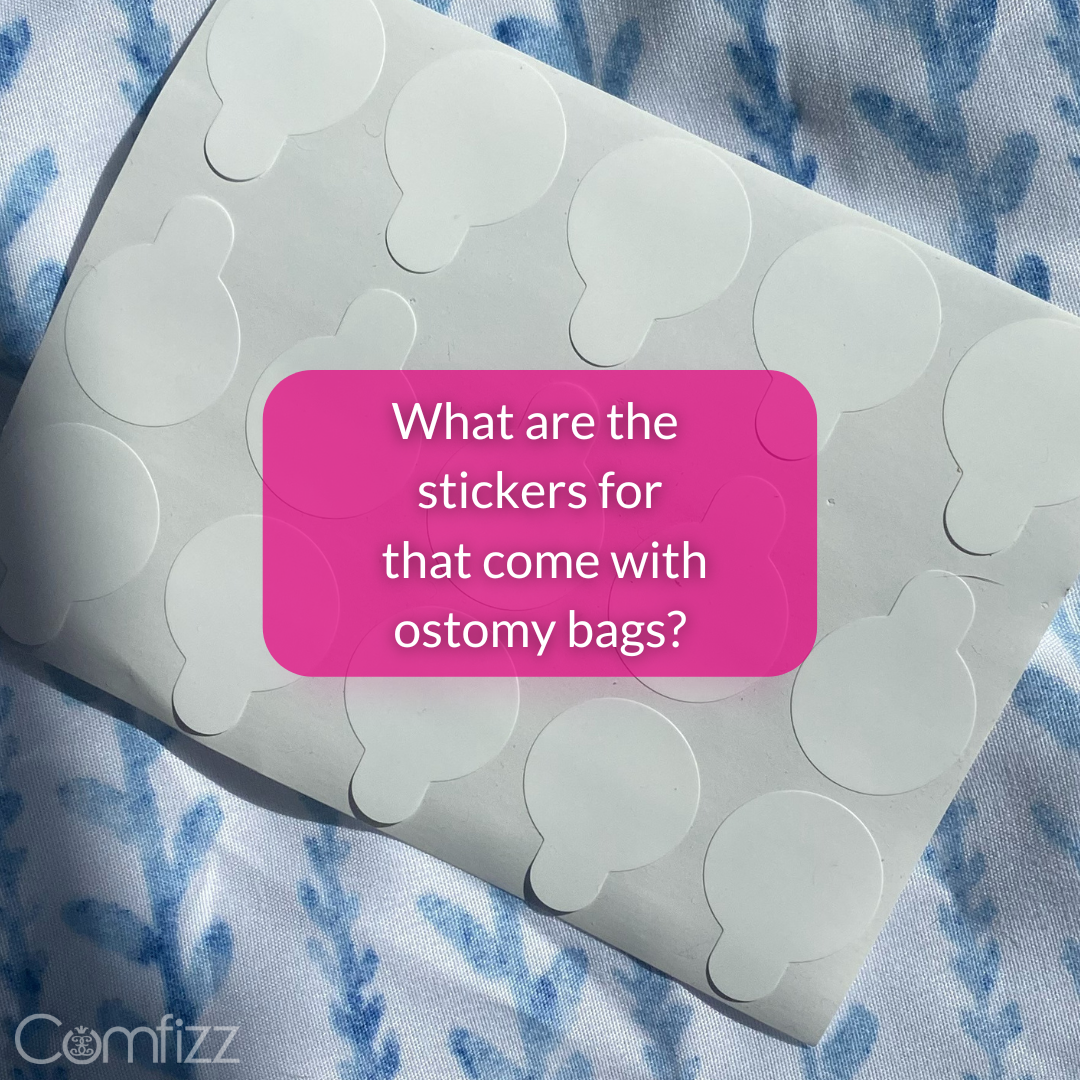What are the stickers for that come with ostomy bags?