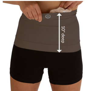 Espresso Limited Edition-LIGHT Support 7" Ostomy Waistband with Silicone Grip (non Prescription)