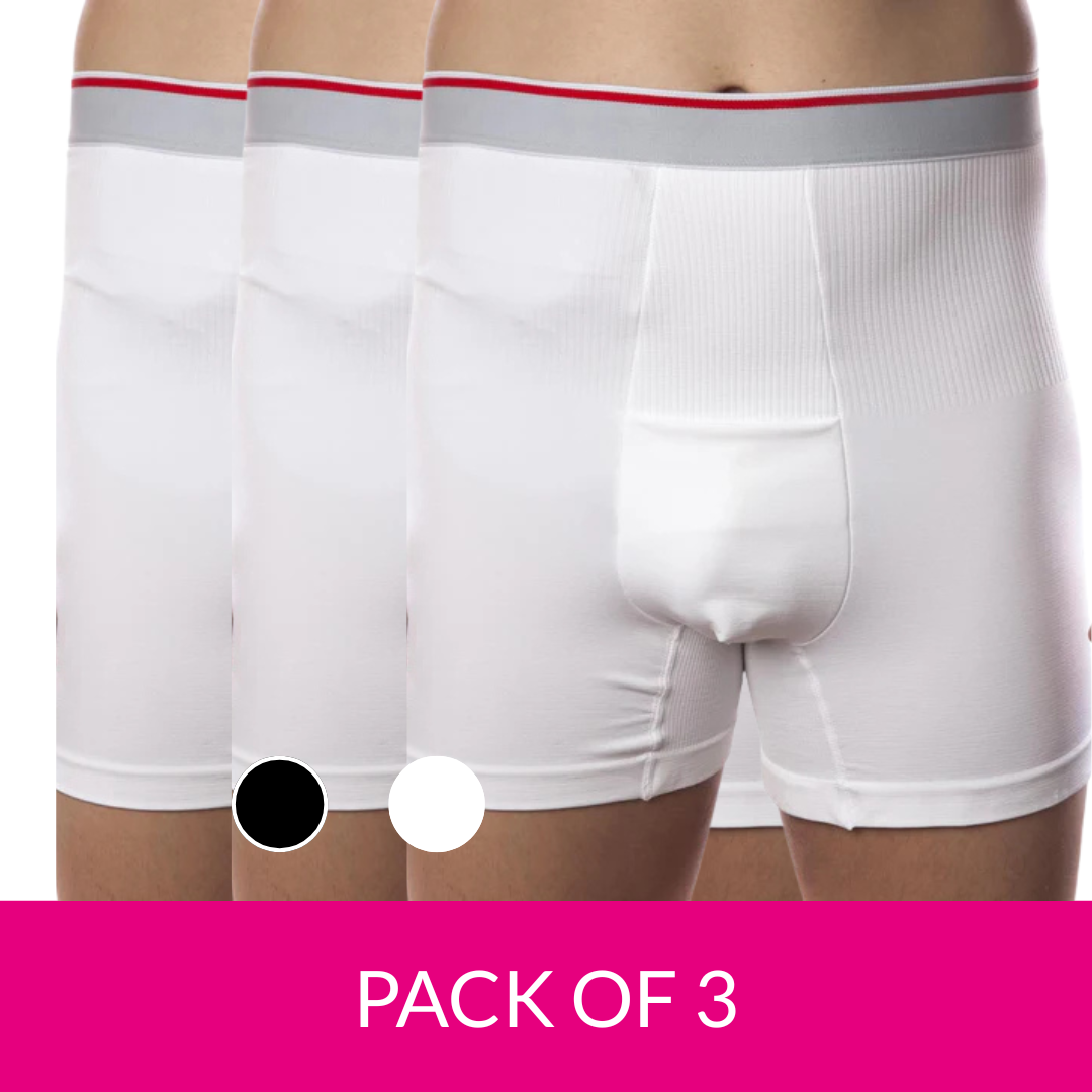 LIGHT Support Ostomy Boxers -  High Waist Mens' MULTIPACK 1