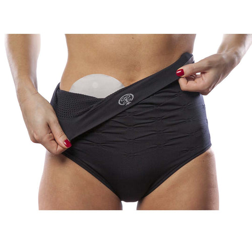 Womens' Swimming Briefs (Black), Level 2 Support - Comfizz