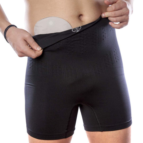 Mens' Swimming Boxers (Black), Level 2 Support - Comfizz